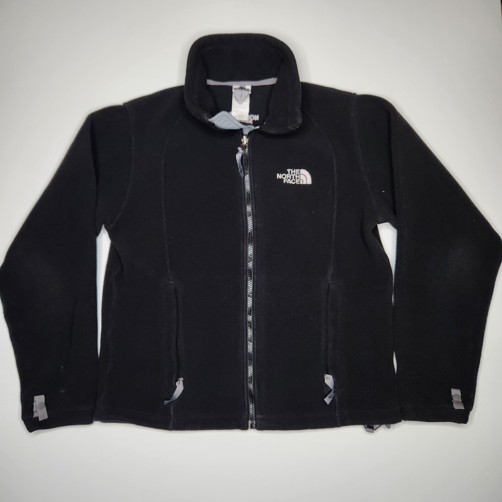 North Face Black Mock Neck Full Zip Fleece Lightweight Jacket Womens S Gorpcore