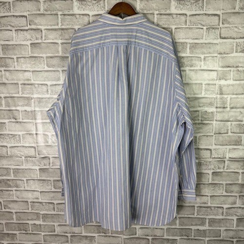 Ralph Lauren Classic 90s Dusty Blue Striped Long Sleeve Button Down Shirt 4XLT - Picture 3 of 7