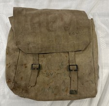 Vintage 1941 Militär Versandtasche Postsack Leinwand