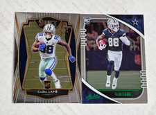 CEEDEE LAMB LOT OF 2 2020 Absolute GREEN FOIL SP RC + Select Premier Level RC!