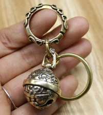 Brass Bell Keychains Keyrings Pendant Brass Key Chain Holder With Bell Pendant