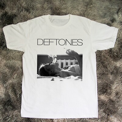 DEFTONES Smoking Girl Band White Unisex T-shirt Size S-5XL