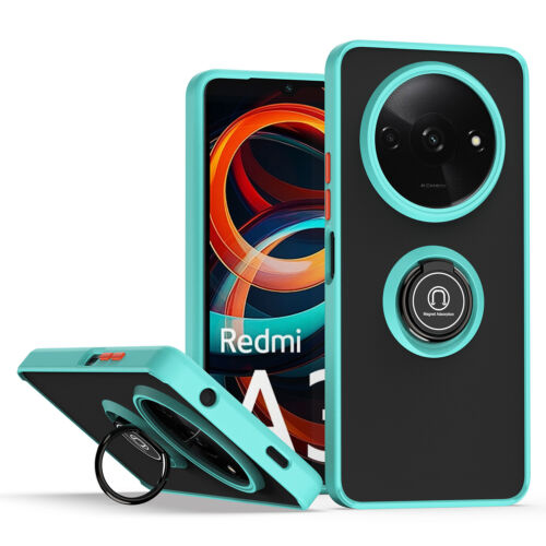 For XiaoMi RedMi A3, Luxury Hybrid Armor Ring Holder Magnetic Hard Case Cover - 第 10/21 張圖片