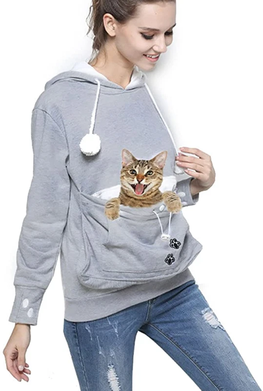 Kitten pouch sweatshirt sale