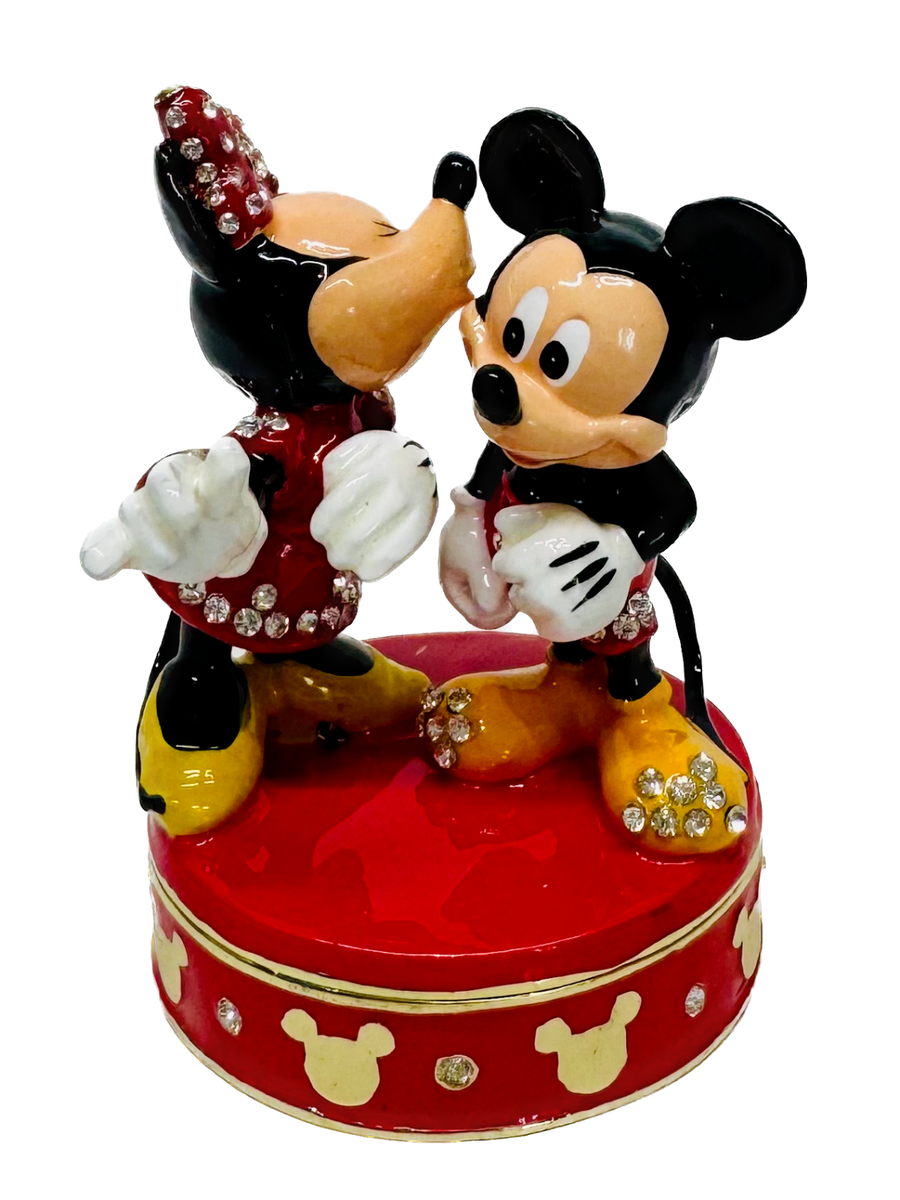 TDR Arribas Brothers クリスタルジュエリーボックス ミキミニ Disney Parks Arribas Brothers Minnie Kissing Mickey Mouse Jeweled