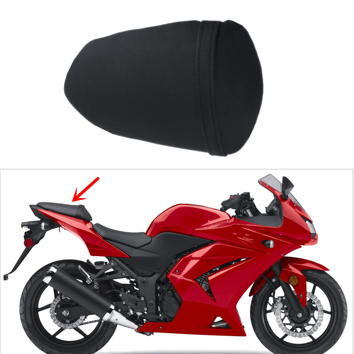 Rear Passenger Seat Fit For Kawasaki Ninja 250R EX250 08-12 Rear Passenger Seat Fit For Kawasaki Ninja 250R EX250 08-12