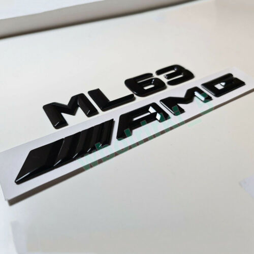 Für Mercedes Benz ML63 AMG Heck Stamm Abzeichen Logo Aufkleber Schwarz Glänz - Bild 1 von 3