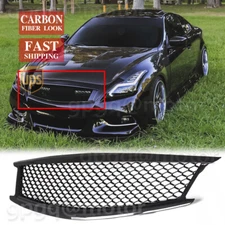 For Infiniti G37 Q60 Skyline Coupe 08-13 Carbon Fiber Front Bumper Upper Grille