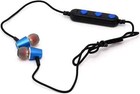 New Bluetooth Wireless Stereo Magnetic Sports Gym Headset Headphones W/Mic Blue