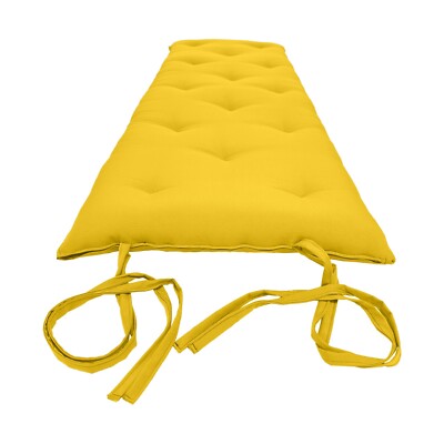 Full Floor Rolling Futon Mattresses, Cotton Shikifuton Mats 3 x54x80 Yellow