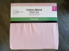 Mainstays Cotton Blend Sheets Soft Full Size Four Piece Set NEW pink blush