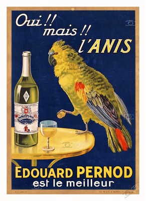 PUB PERNOD EDOUARD Rabo-POSTER 45x60cm eines VINTAGE POSTERS