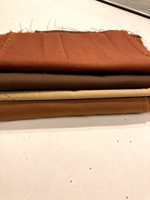Multi- colors of BROWN Solid Blocks of Fabric 8oz