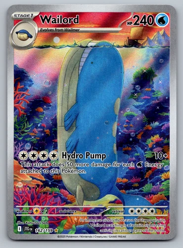 Wailord Pokemon Journey Together 162/159 Full Art Illustration Rare NM