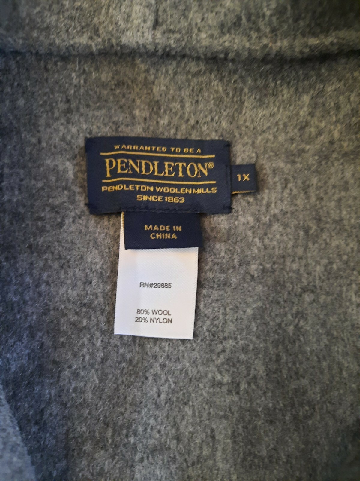 PENDLETON GRAY lapel WRAP LONG COAT missing belt - image 4