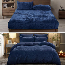 Luxurious Velvet Queen Fitted Sheet  Duvet Cover Set for Ultimate Comfort