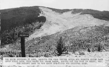 RPPC 1925 Sheep Mtn Gros Ventre River Slide Disaster  Kelly Wyoming Sanborn X NM
