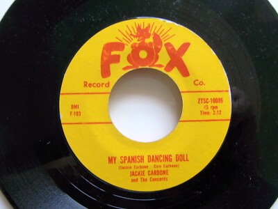 Jackie Carbone and The Concords 45 Sugar Eyes FOX Rock N Roll VG++  Jr 2800