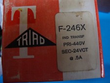 Triad F-246X Industrial Transformer pri. 440v sec 24vct .5A Vintage