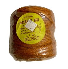 Jute Macrame Cord Rope 180 Feet Pumpkin Spice Burnt Orange Rare Color Vintage