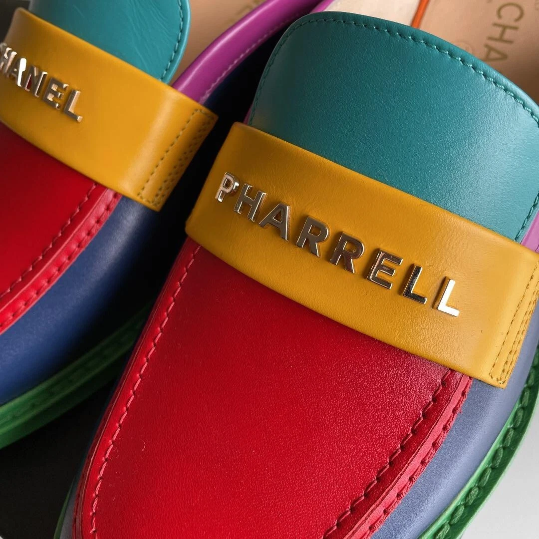 Chanel Sneakers Pharrell White MultiColor Mens 19D G34878X53027 C2340 10B US #11 Chanel Sneakers Pharrell White MultiColor Mens 19D G34878X53027 C2340 10B US