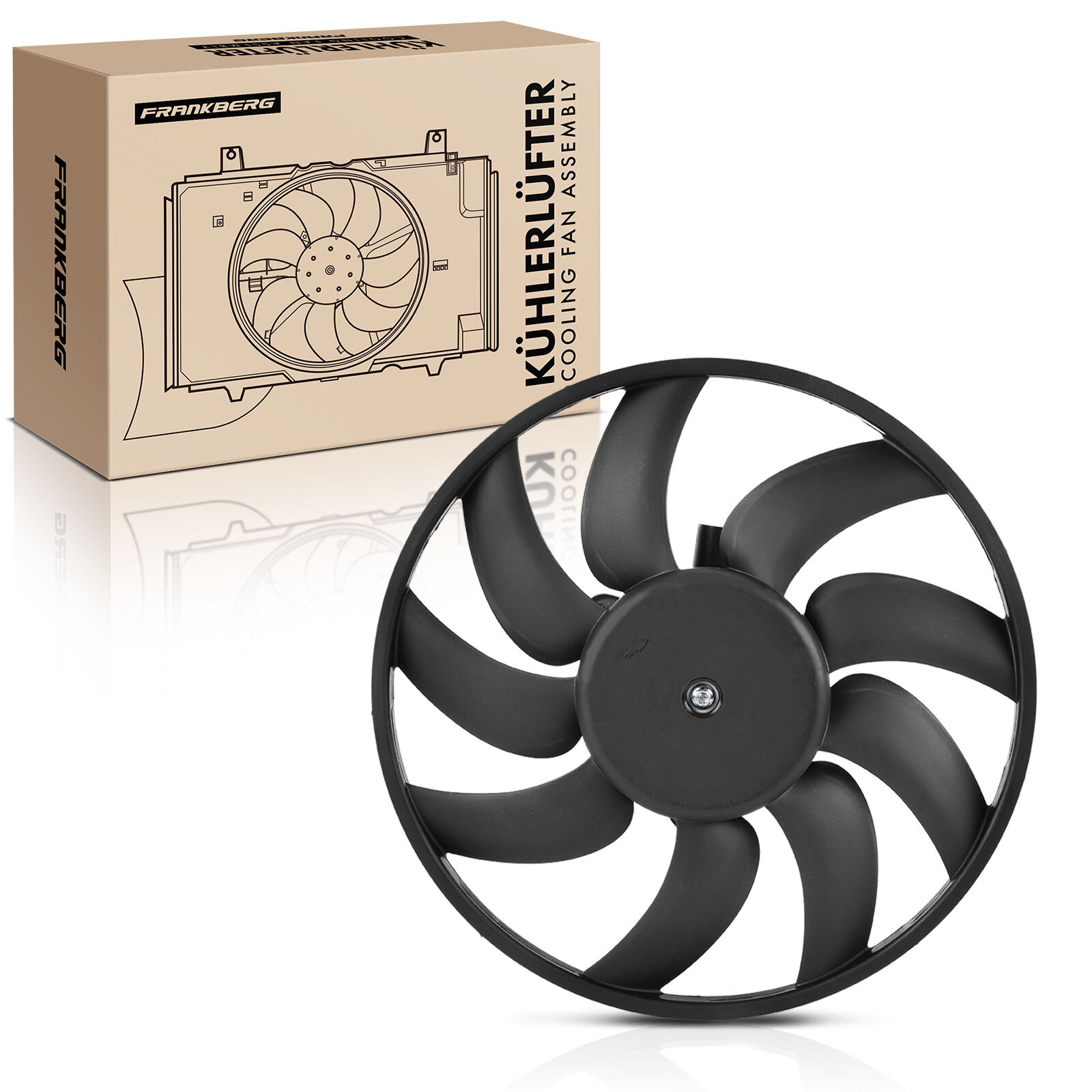FRANKBERG Radiator Cooling Fan for Audi A4 B8 8K2 B8 8K5 2007-2015 CFF33000S