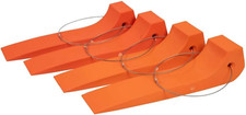 Tire Skates For Tow Truck Wrecker Rollback Carrier Safety Orange Green.