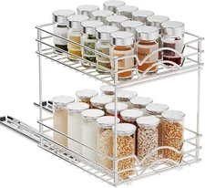 FANHAO Pull Out Spice Rack Organizer for Cabinet,Heavy Duty Slide Out Seasoning