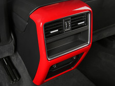 For Porsche Cayenne 2018-2022 Bright Red Rear Air Outlet Vent Panel Cover Trim