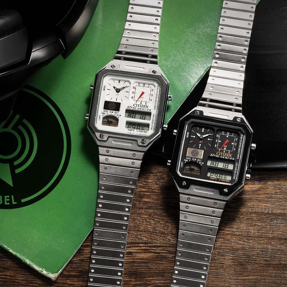 CITIZEN COLLECTION JG2120-65A RECORD LABEL Thermo Sensor Watch Ana