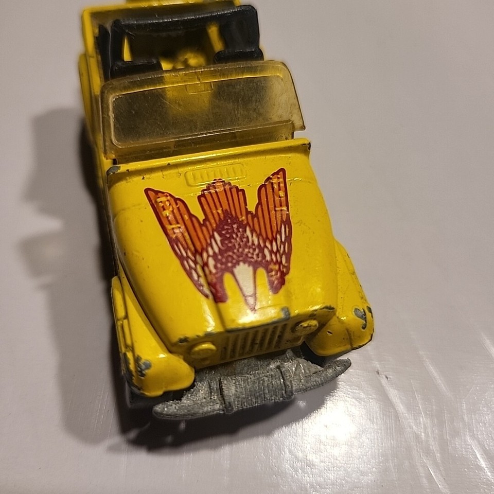 Vintage Hot Wheels Jeep CJ7 Diecast Scale Model Yellow Eagle