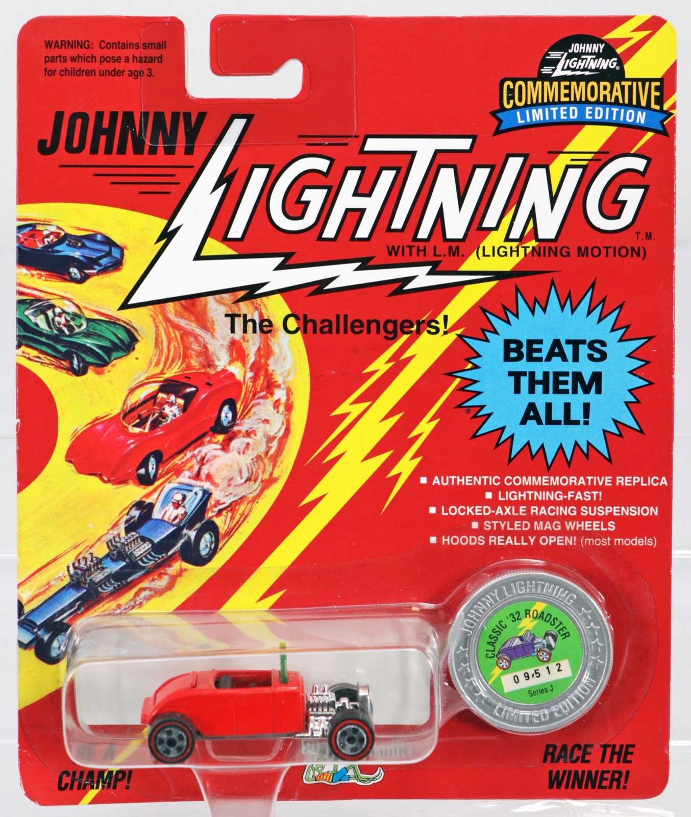 Johnny Lightning Classic '32 Roadster Model #104 LE - 100-200 NRFP 1993 Red 1:64