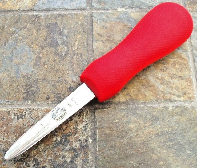 Victorinox Oyster Knife 3inch Narrow Boston Style Blade Red SUPERGRIP