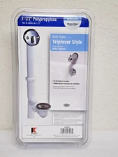 Keeney 1.5-in Polished Chrome Triplever Drain with PVC Pipe