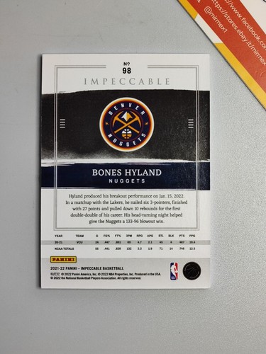 2021-22 Bones Hyland Impeccable /49 villededakar.sn