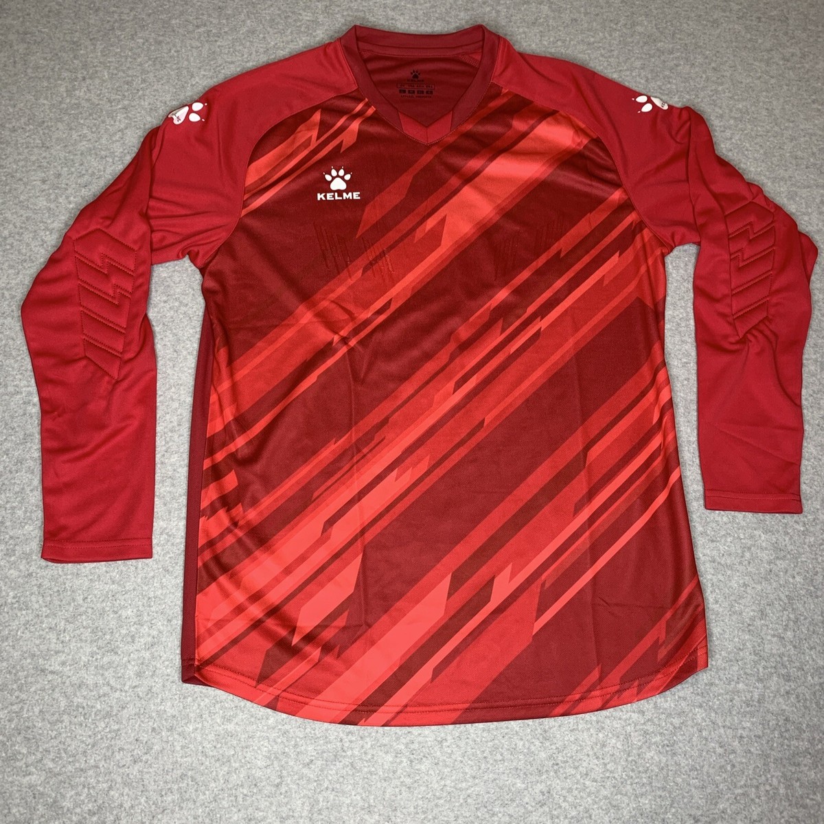 Kelme Goalkeeper Shirt Mens Medium Red Long Sleeve Padded