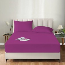 Extra Deep Fitted Sheet 16''/40cm 200TC Egyptian Cotton Single 4FT Double King S