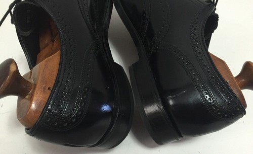 Florsheim Wingtip Oxfords Black Brogue 9.5D Men's Dress Shoes Lexington Classic - Picture 6 of 11