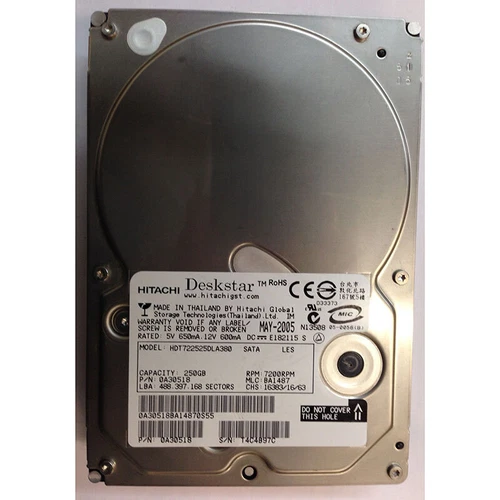 HDT722525DLA380 Hitachi 250Gb SATA 0A30518