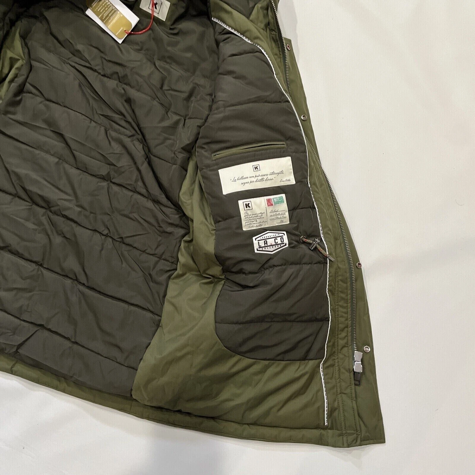 Kired by Kiton men's Olive Parka Jacket - size 42 / 52 eu - retail $1695 image 6