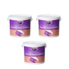 Bartoline Plaster Skim & Repair Ready Mixed Walls Ceilings 2.5L - Pack Of 3