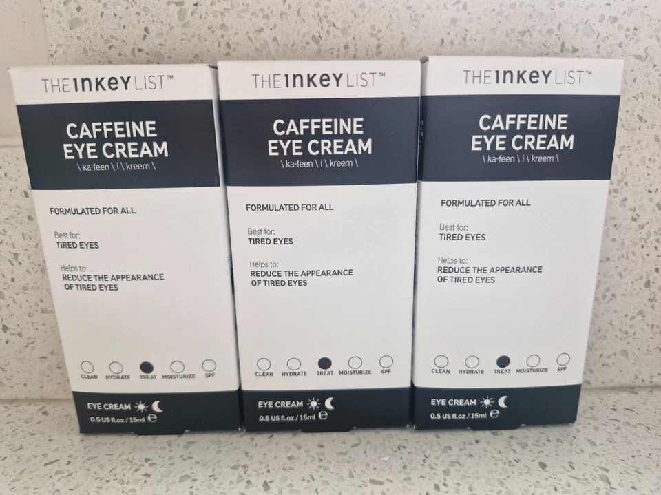 The INKEY List Caffeine Eye Cream 3 x 15ml Cheapest on Ebay FREE Shipping