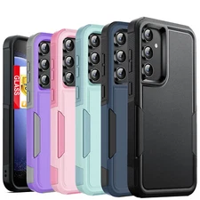 For Samsung Galaxy S25 FE S25 Ultra Plus Case Slim Phone Cover +Screen Protector