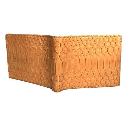 Orange python bifold wallet - Picture 4 of 9