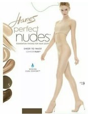 Free Ship   Hanes Perfect Nudes  Shade 5, Pantyhose Cool Comfort,small. X8 