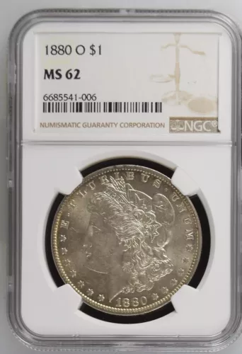 1880 O Morgan Silver Dollar NGC MS-62