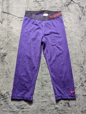 Nike Pro Crop Yoga Pants Women's Size Medium Purple