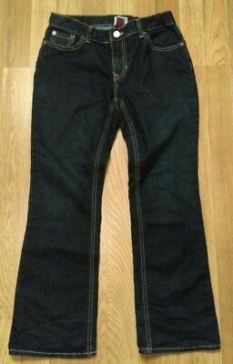 Est. 89 Place Blue Adjustable Waist Blue Girls Denim Bootcut Jeans Kids Size 12