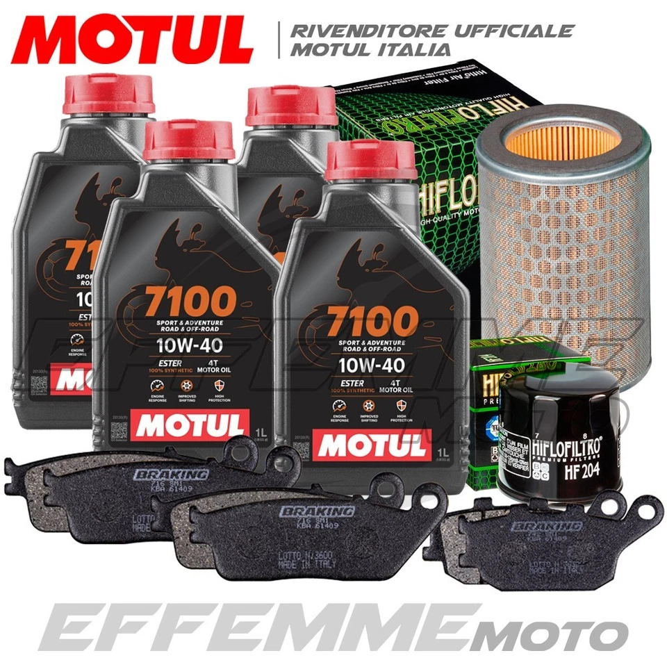 MOTUL + HIFLO + BRAKING Tagliando HONDA Hornet 600 1998 1999 2000 2001 2002 MOTUL 7100 Filtri pastiglie