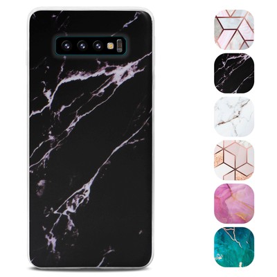 Handy Hülle für Samsung Galaxy S10 Case Marmor Optik Cover Slim Silikon Etui